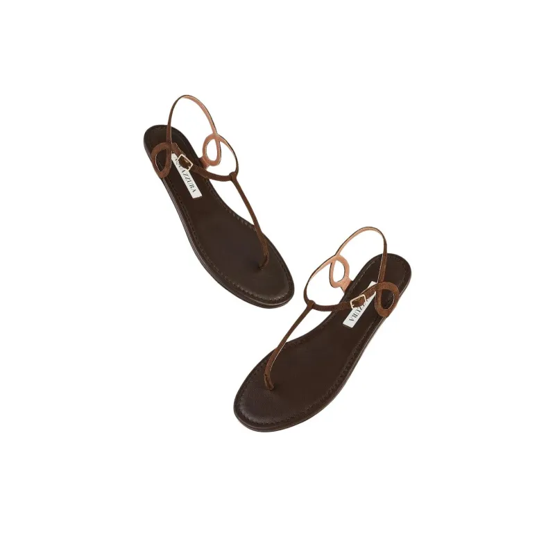AQUAZZURA Almost Bare Strap Sandals Women's Brown-3