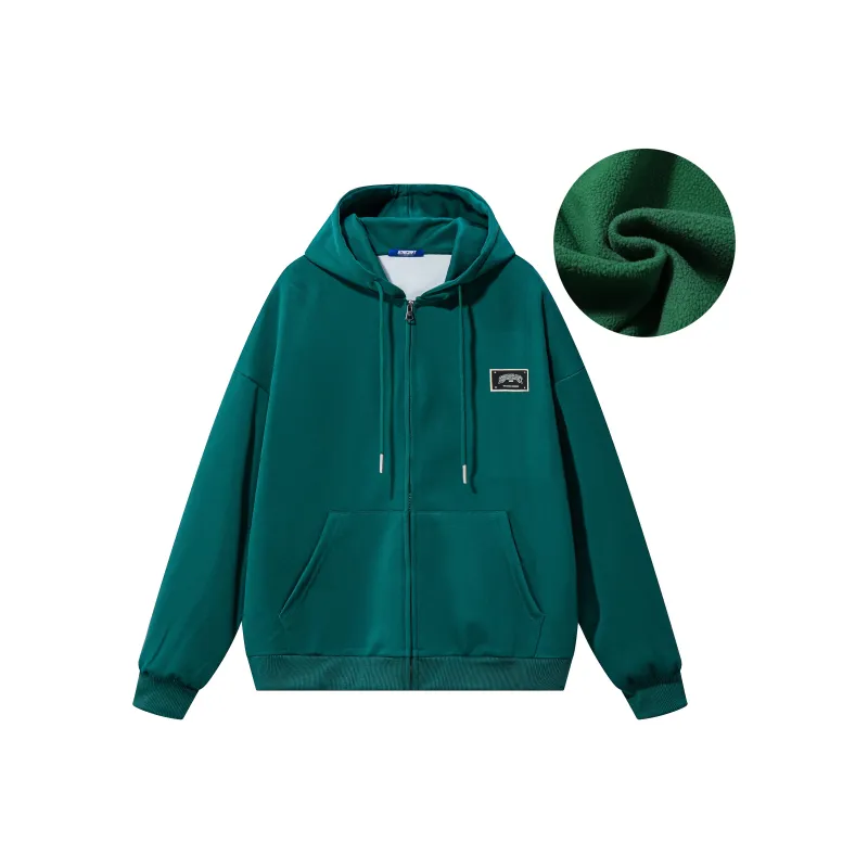 XINGJIZHE Loose Fit Hooded Coat Cardigan Sweatshirt Unisex-23