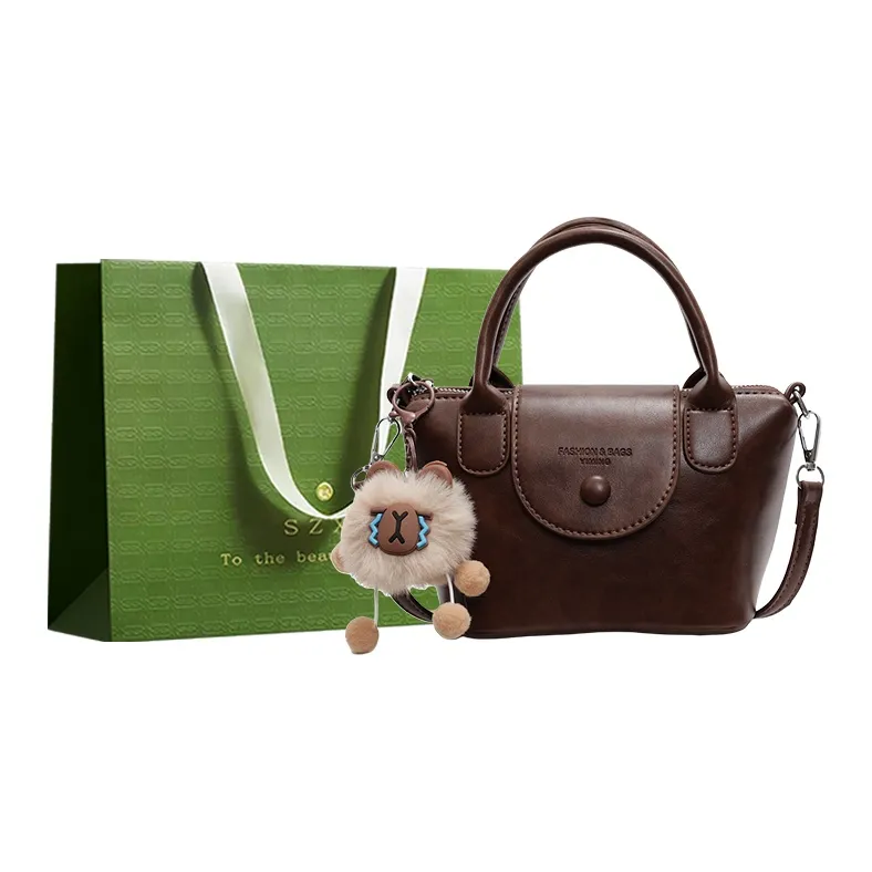 Three Ducklings PU Handbag Women's Ecru/Black/Dark Coffee/Coffee-8