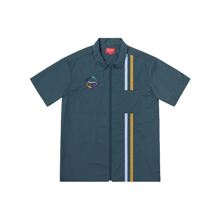 Supreme Zip Up S/S Work Shirt-0
