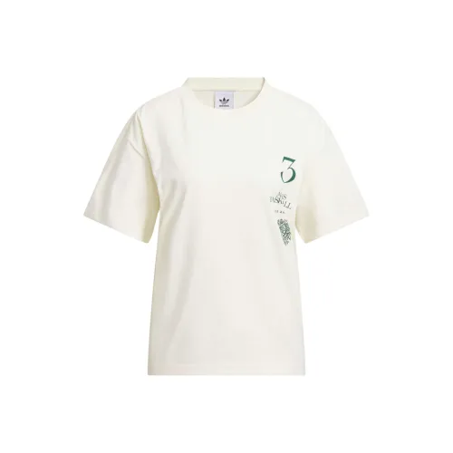Adidas Originals LA TO THE WORLD GRAPHIC TEE T-Shirt Unisex Ivory/Forest Green