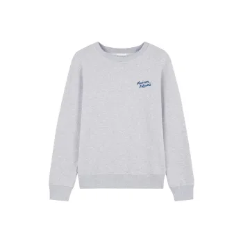 Maison Kitsune Logo Embroidered Crewneck Sweatshirt