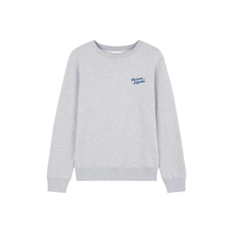 Maison Kitsune Logo Embroidered Crewneck Sweatshirt-0