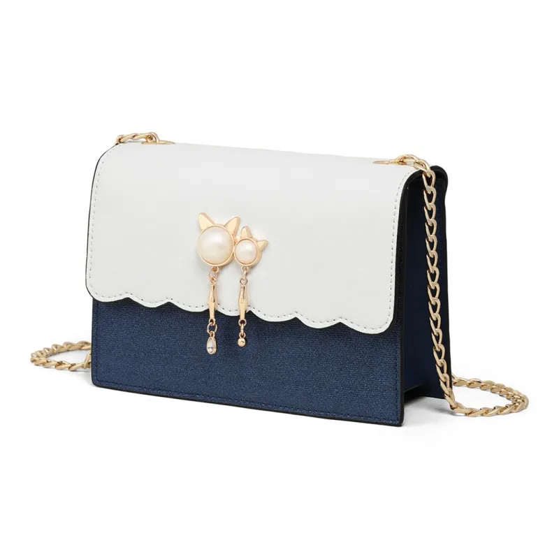 PT'SON Synthetic Leather Shoulder Bag Crossbody Bag Small Square Bag Regular Women's Royal Blue-3