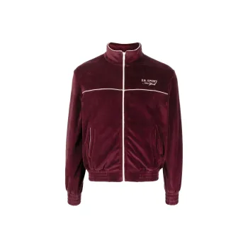 SPORTY & RICH Sr Sport Velour Track Jacket