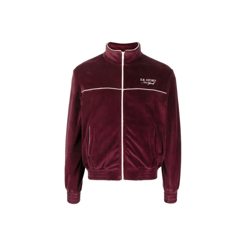 SPORTY & RICH Sr Sport Velour Track Jacket-0