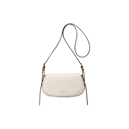 MICHAEL KORS Canvas Crossbody Bag Small Size Women's Vanilla & Acorn