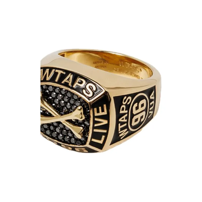 WTAPS 10K Gold Rings Unisex Black Gold-1