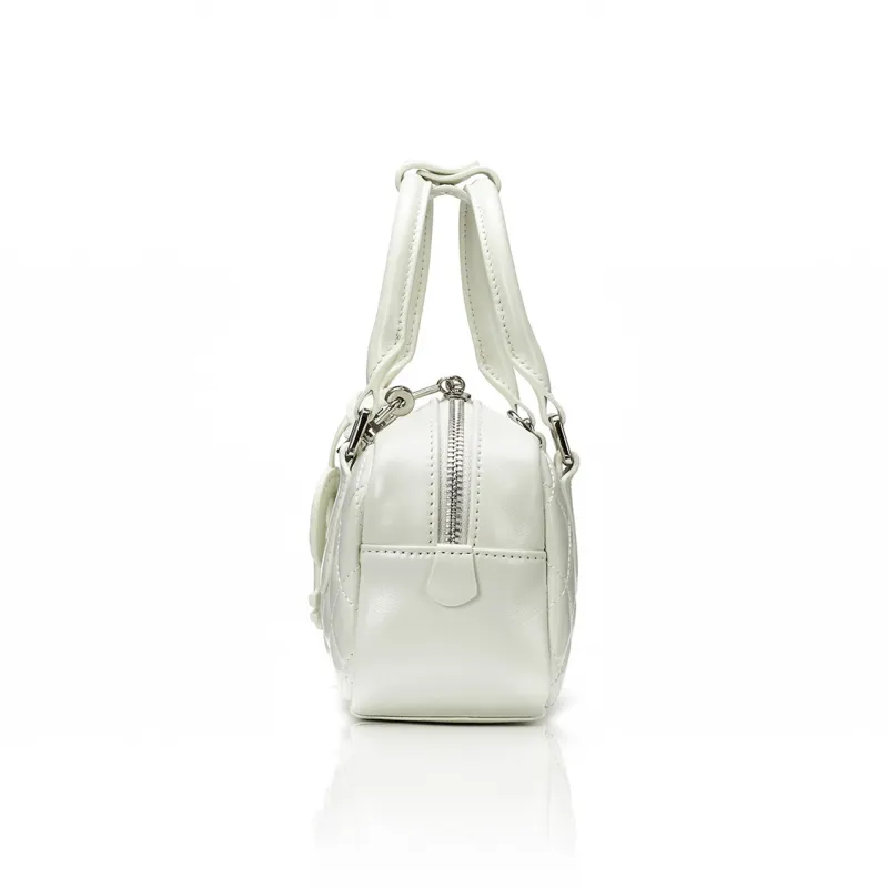 ROBERTA DI CAMERINO Cow Leather Handbag Women's Classic Black/Ecru-8