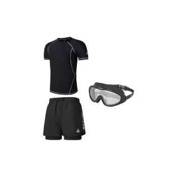 PEAK Swimming Sets Men's Three Piece Set Black