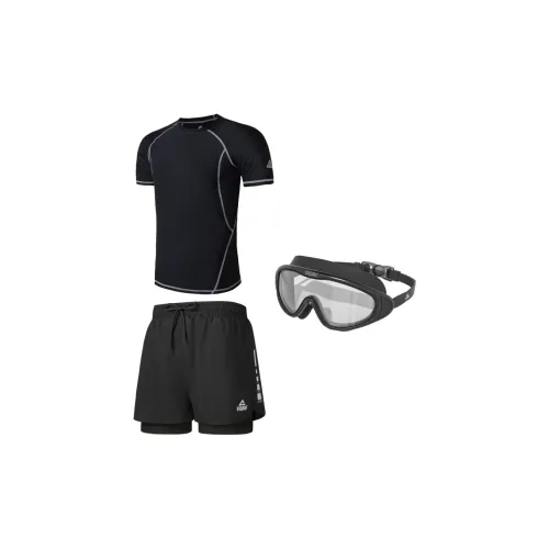 PEAK Swimming Sets Men's Three Piece Set Black