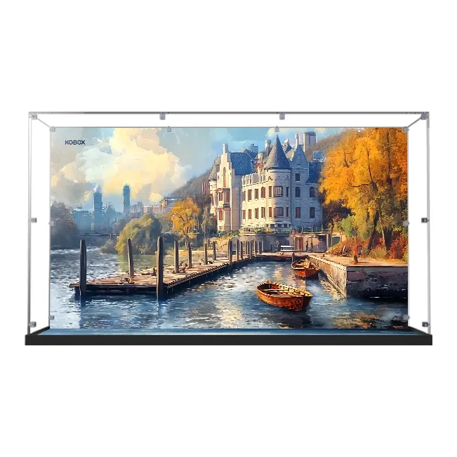 KGBOX For IDEAS Creative Collection 21356 Canal Steamboat Acrylic Display Case Model Accessories-3