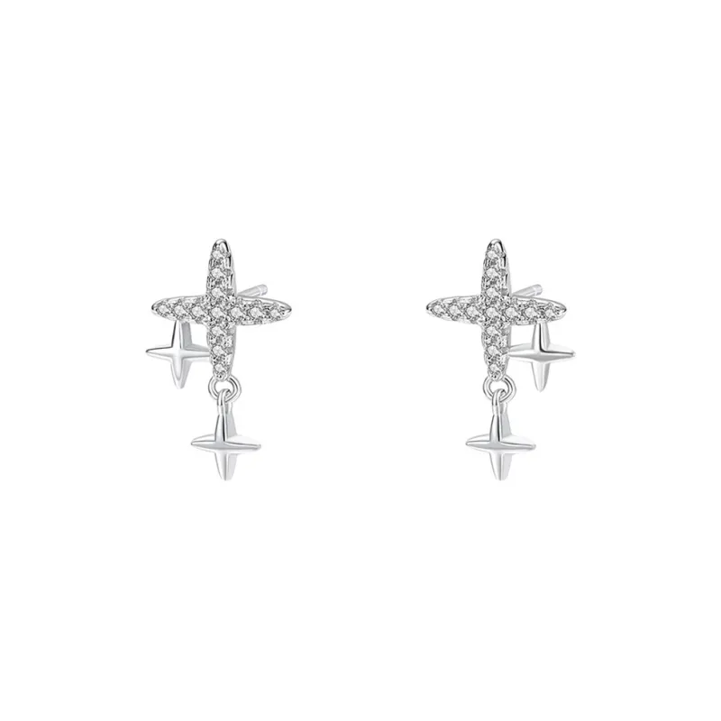 Good Quality S999 Fine Silver Stud Earrings Unisex-0