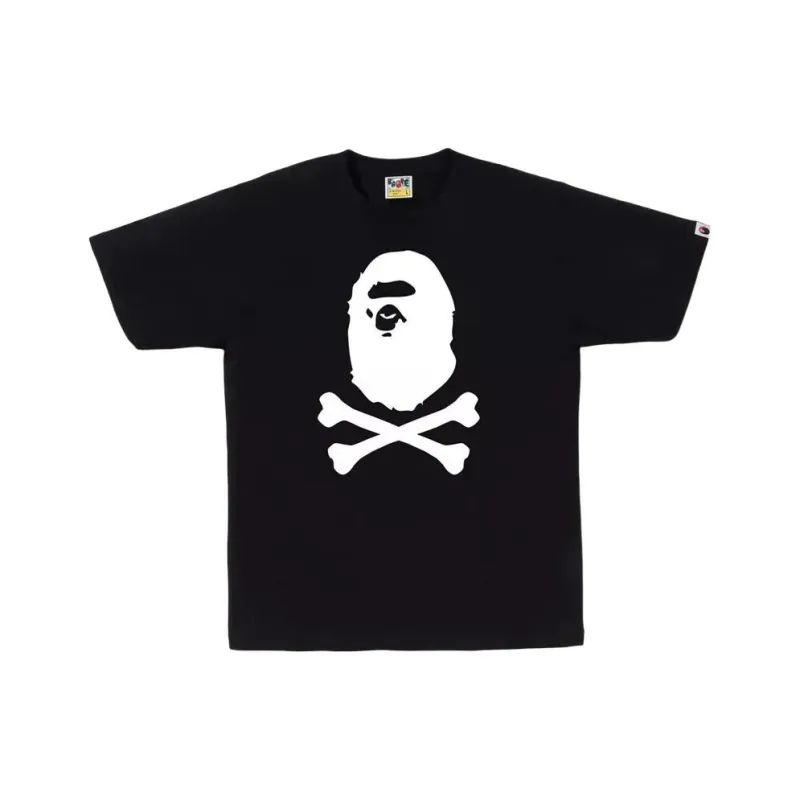 A BATHING APE Big Ape Crossbone Pigment Print Tee-0