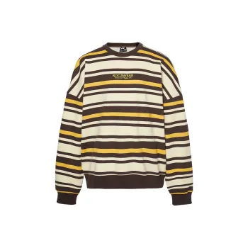 ROCAWEAR Sweatshirts Unisex Vintage Coffee Stripes