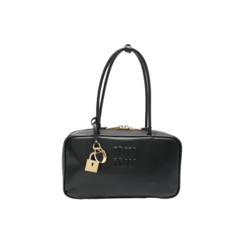 MIU MIU Calfskin Handbag, Shoulder Bag Regular Women's Black