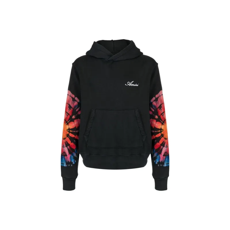 AMIRI Tie Dye Logo Embroidered Hoodie-0