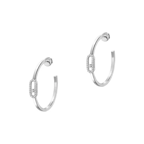MESSIKA Diamond White Gold Earrings Women's Silver