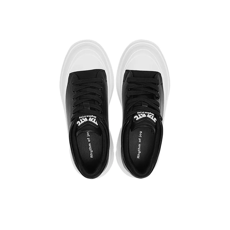 RHYTHM OF JOY Chunky Sneakers Women's Black White-2