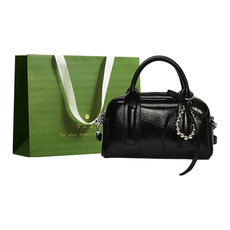 Three Ducklings PU Handbag Regular Women's Ecru/Silver/Black/Pink/Green-4