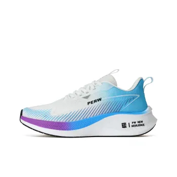 PERW Rebound Abrasion Resistant Lightweight Breathable Slip Resistant Low Top Running Shoes Unisex Smoke Blue