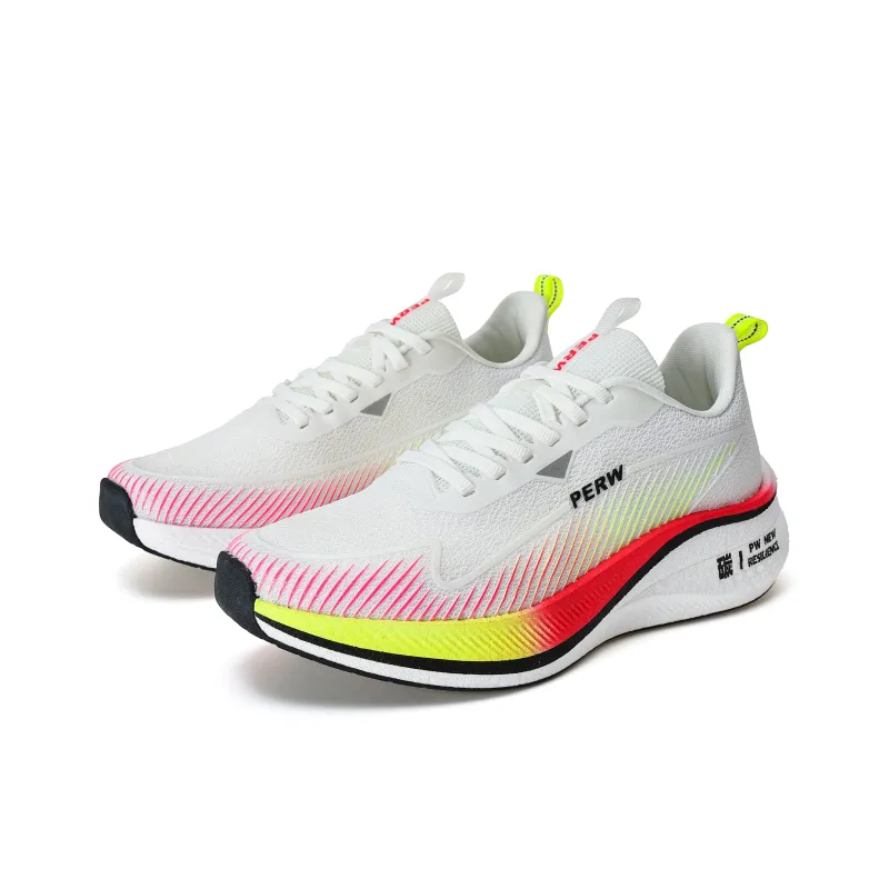 PERW Running Shoes Unisex Low Top Begonia Red-2