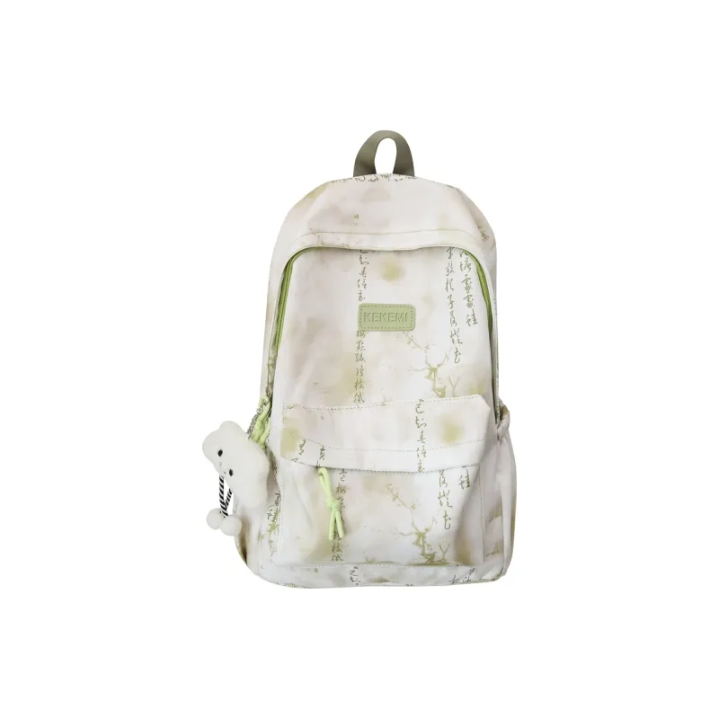 XIANGSU Nylon Backpack Unisex Pink/Gray/Dark Green/Light Green/Blue-15