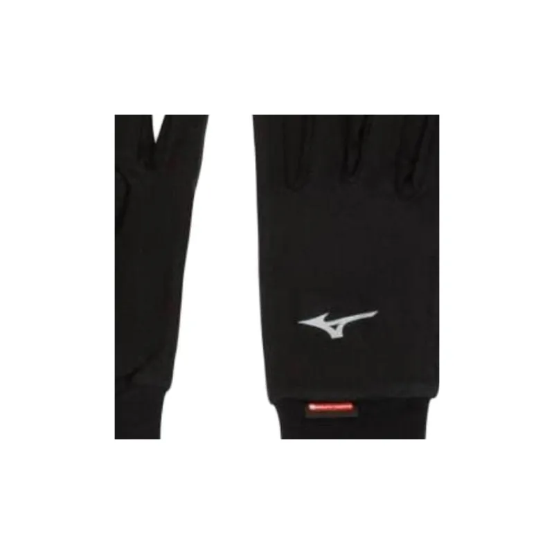Mizuno Polyester Knit Gloves Unisex Black-1