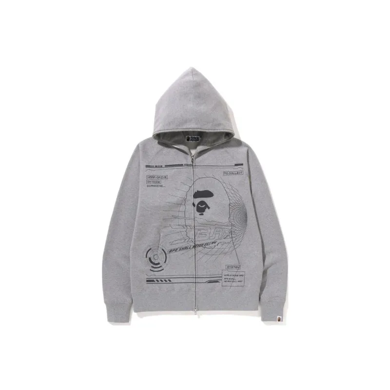 Bape To Collect Overprinted Full Zip Hoodie-0
