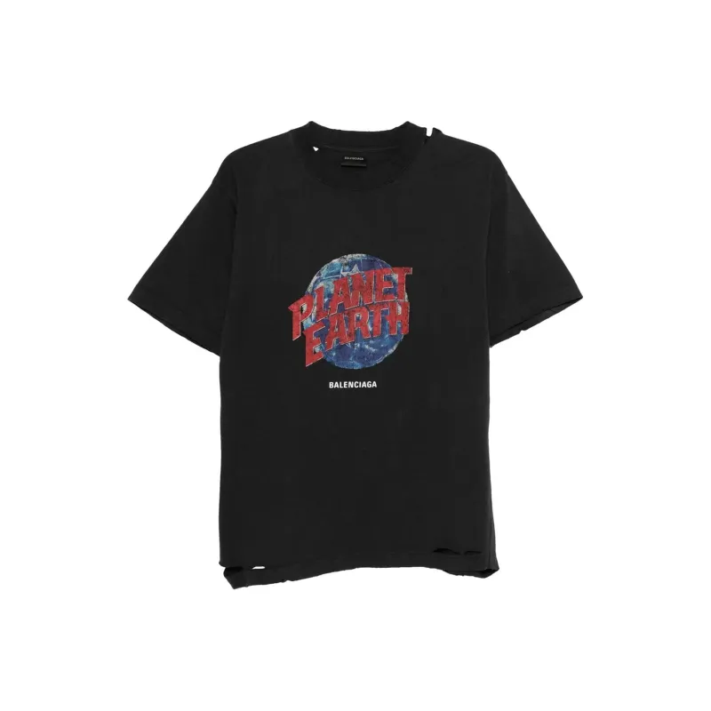 Balenciaga Graphic Printed Crewneck T Shirt-0