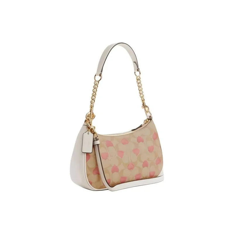 COACH PVC With Skin Shoulder Bag, Crossbody Bag, Shoulder Bag Medium Size Women's Light Khaki-2