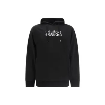 MCM Logo Printed Drawstring Hoodie