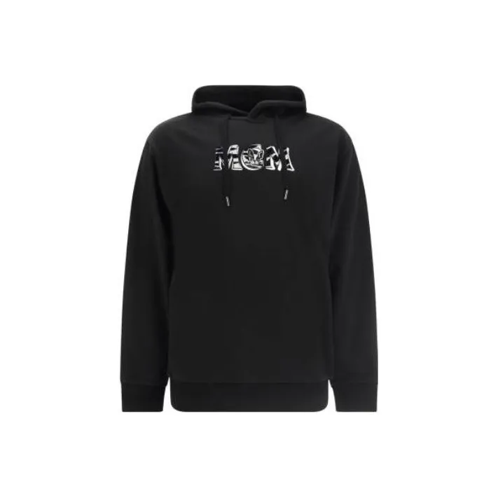 MCM Logo Printed Drawstring Hoodie-0