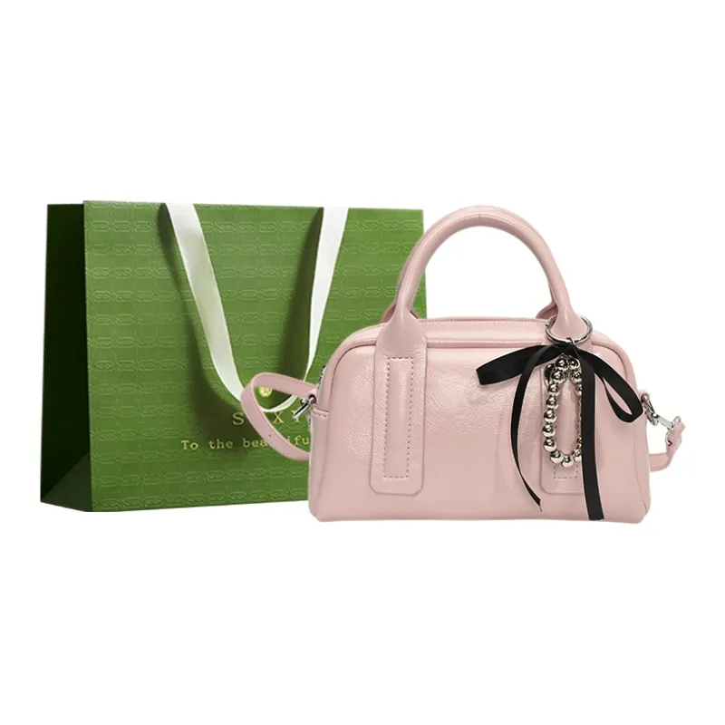 Three Ducklings PU Handbag Regular Women's Ecru/Silver/Black/Pink/Green-12