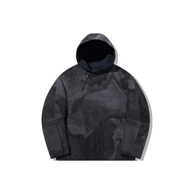 LiNing Li Ning X Jackie Chan Co branded Kung Fu Series Sweatshirts Men Charcoal Black Sandalwood Black-0