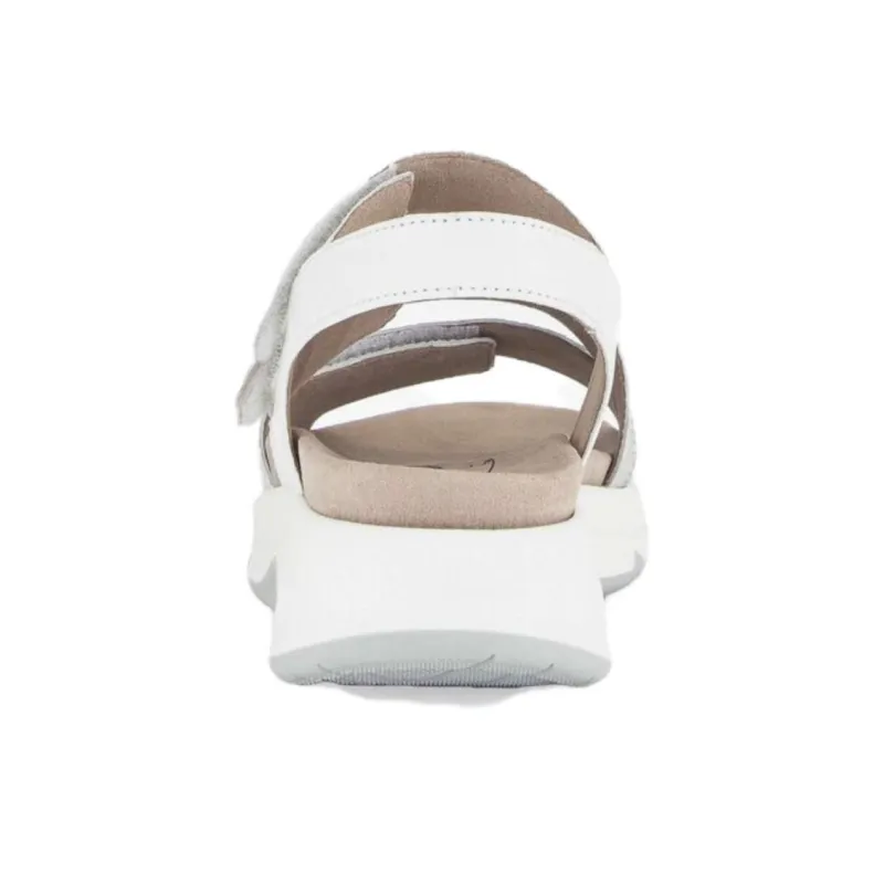 Gabor Rollingsoft Beach Sandals Women's White Silver-4