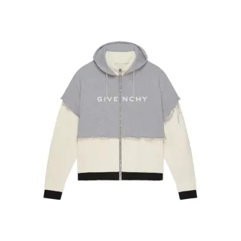 Givenchy Layered Zipped Hoodie