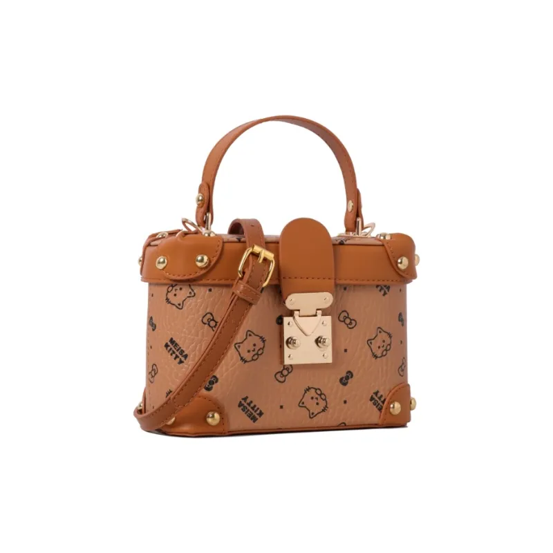 NATTY PU Shoulder Bag, Handbag, Crossbody Bag Women's Pink/Ecru/Brown-16
