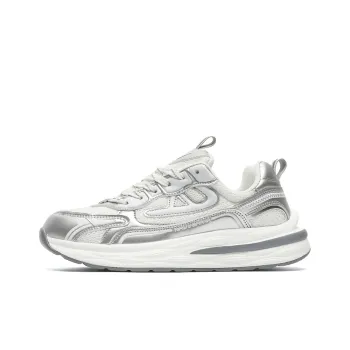 SUPEREDGE Slip Resistant And Abrasion Resistant Coverage Low Top Casual Shoes Unisex Silver