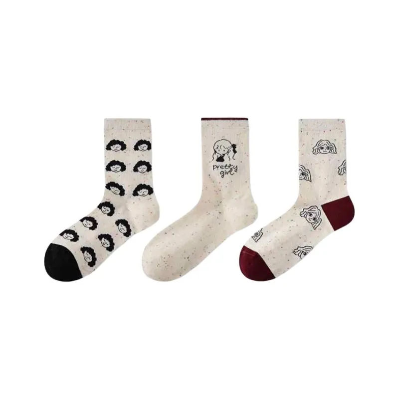 MADALLO Mid Calf Socks Women's 3 Pack-2
