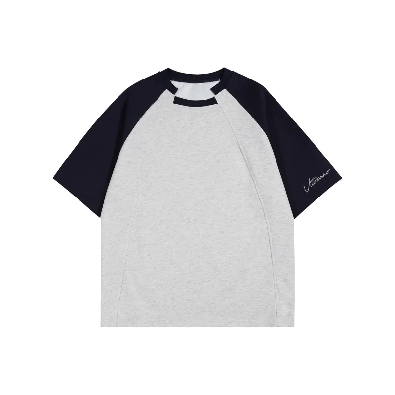 Vitocano T Shirt Unisex Navy Blue & Asphalt Gray-1