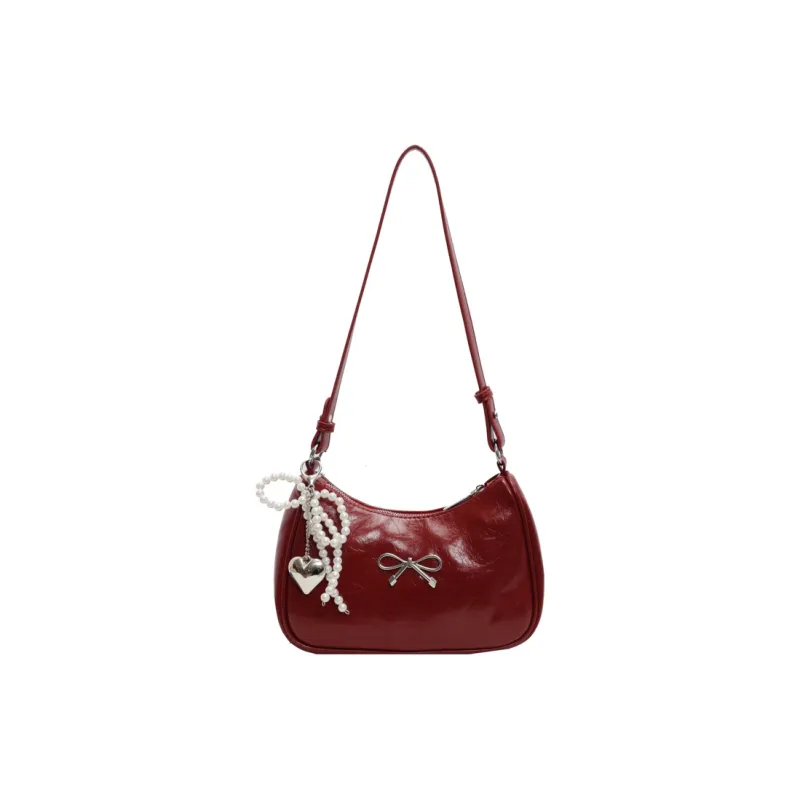Yalu PU Shoulder Bag, Crossbody Bag Women's Ecru/Silver/Black/Red/Brown-20