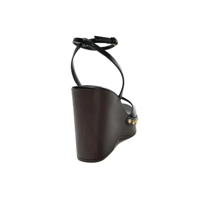 ZARA One Strap Sandals Women's Black-3