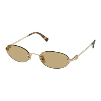 MIU MIU Oval Sunglasses Women's Tortoiseshell