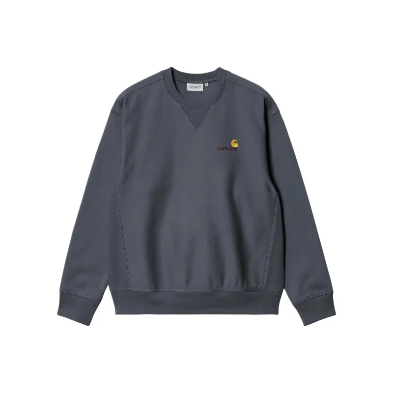 Carhartt WIP American Script Sweatshirt Men's Gray-0