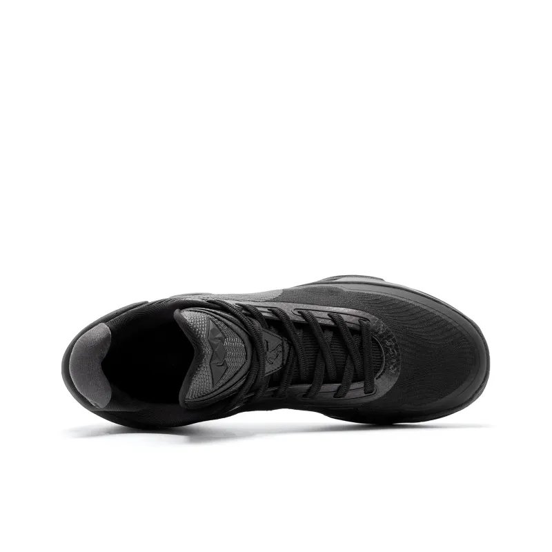 QIAODAN Poisonous Fangs RISE Basketball Shoes Men Low Top Black/Iron Gray-3