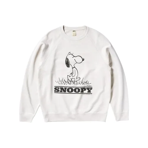 UNIQLO X PEANUTS Co branded Series Sweatshirt Unisex Light Gray