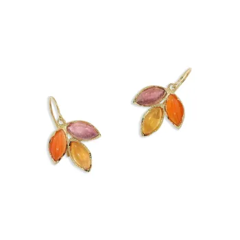 Irene Neuwirth 18kt Yellow Gold Classic Trio Dew Multi stone Earrings