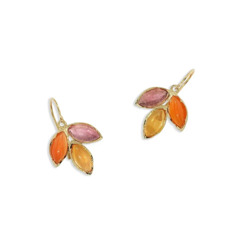 Irene Neuwirth 18kt Yellow Gold Classic Trio Dew Multi stone Earrings-0