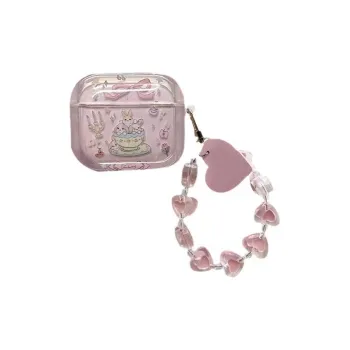 Beams Compatibility Airpods4/3/Pro/Pro2 TPU A Sense Of Luxury Niche Ins Bunny Teacup Headphone Case Headphone Cases
